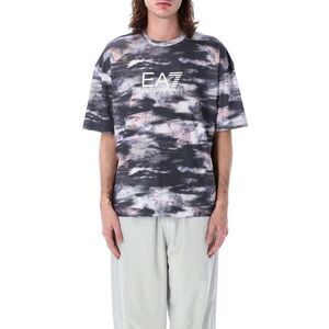 EA7 Emporio Armani All-Over Print T-Shirt Men BLACK T-Shirts